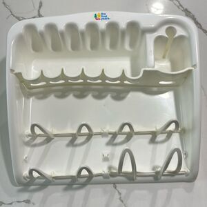 The First Years | Baby White Bottle Drying Plastic Rack